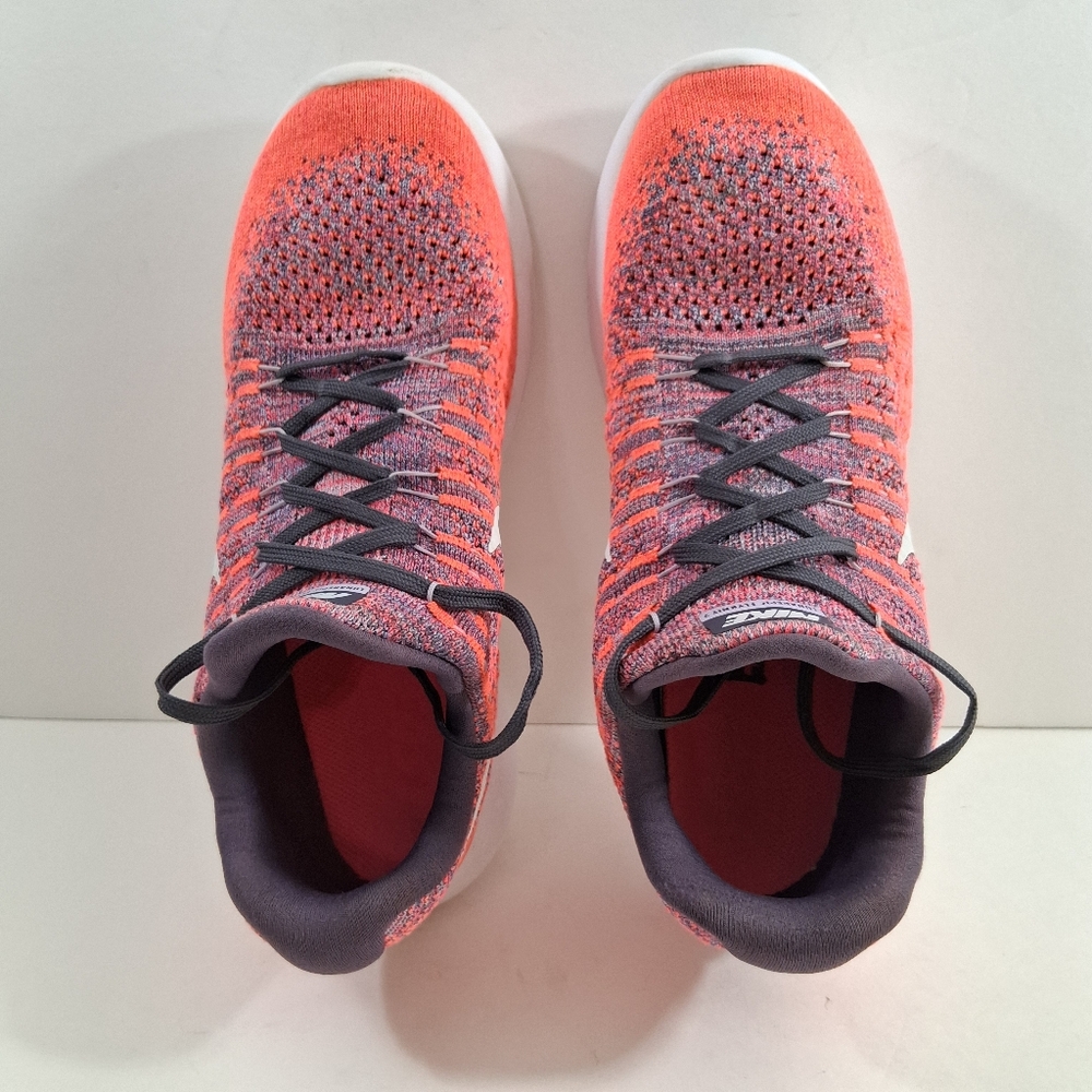 Nike Women LunarEpic Flyknit 2 Women 9 Orange Running Shoes 863780-500 - Picture 6 of 8